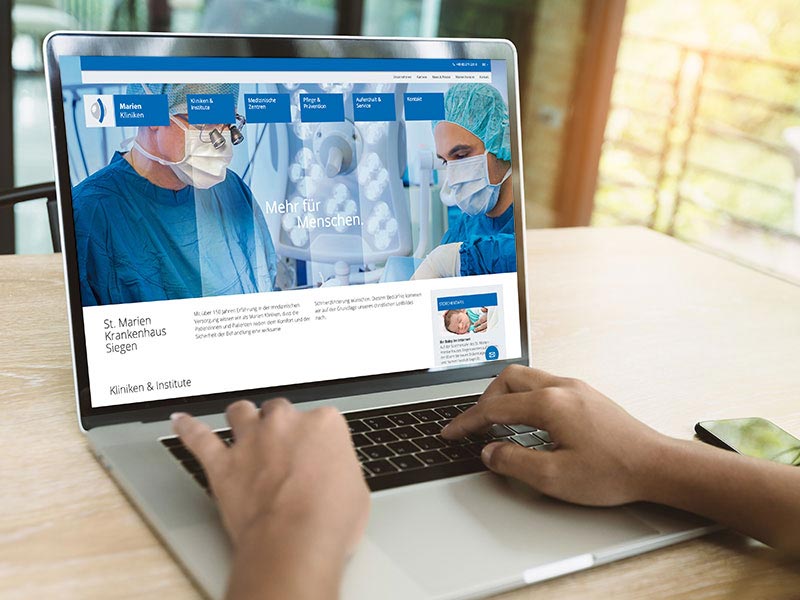 Website der Marien Kliniken Siegen